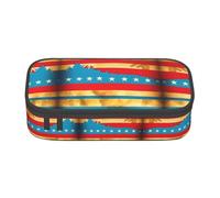 Estuche para lápices con estampado de mapa náutico, diseño de velero, tamaño mediano, bolsa con doble cremallera para el trabajo, bonito, Bandera nativa de Hawai, Talla única