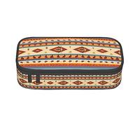 Estuche para lápices con estampado de mapa náutico, diseño de velero, tamaño mediano, bolsa con doble cremallera para el trabajo, bonito, Nativo americano, Talla única, Compacto