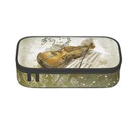 Estuche para lápices con estampado de mariposas y violonchelo, gran capacidad, regalo para oficina, universidad, escuela, viajes, caja, color, 5.0cm*10.5cm*20.5cm, Estuche para lápices