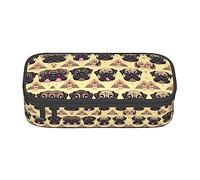 Estuche para lápices con estampado de muchas patatas, tamaño mediano, bolsa con doble cremallera para el trabajo, bonito, Muchos carlino lindo, Talla única