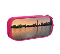 Estuche para lápices con estampado de puesta de sol de ciudad, caja de lápices de doble capa, estuche organizador para oficina, universidad, escuela, adulto, adolescente, niña y niño, color, 5.0cm*10.5cm*20.5cm, Estuche para lápices