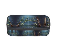 Estuche para lápices con estampado de sirena, color rosa pastel y aguamarina, tamaño mediano, con doble cremallera para el trabajo, bonito, Fórmula matemática amarilla, Talla única