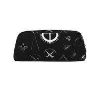 Estuche para lápices con estampado de universo en blanco y negro, estuche para lápices con cremallera, organizador portátil de papelería, bolsa para lápices, oficina y viajes, Gold, Talla única