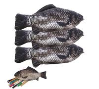 Estuche para lápices con forma de pez de simulación de 1/2/3 piezas, interesante bolsa para bolígrafos de pescado, monedero divertido con espuma gruesa acolchada, suministros de oficina escolar