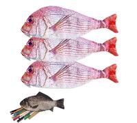 Estuche para lápices con forma de pez de simulación de 1/2/3 piezas, interesante bolsa para bolígrafos de pescado, monedero divertido con espuma gruesa acolchada, suministros de oficina escolar