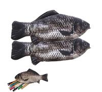 Estuche para lápices con forma de pez de simulación de 1/2/3 piezas, interesante bolsa para bolígrafos de pescado, monedero divertido con espuma gruesa acolchada, suministros de oficina escolar