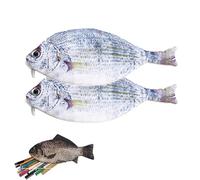 Estuche para lápices con forma de pez de simulación de 1/2/3 piezas, interesante bolsa para bolígrafos de pescado, monedero divertido con espuma gruesa acolchada, suministros de oficina escolar