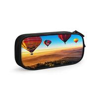 Estuche para lápices con globos de aire caliente volando, bolsa grande de gran capacidad, soporte para bolígrafos, suministros escolares, organizador de almacenamiento de papelería para oficina, estudiantes, niñas y niños