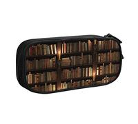 Estuche para lápices con impresión de biblioteca misteriosa, estuche para lápices, estuche portátil para oficina, escuela