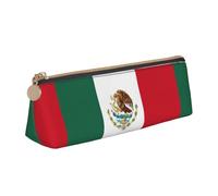 Estuche para lápices con la bandera de México para estudiantes, de mayor capacidad, para escuela, viajes, oficina, White, Talla única