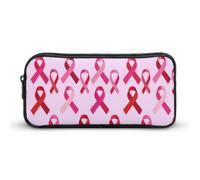 Estuche para lápices con lazo de lucha contra el cáncer de mama, bolsa de p
