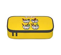 Estuche para lápices con patrón de sopa de fideos ramen, bolsa de lápices de gran capacidad, bolsa de cosméticos pequeña para mujeres y hombres, color, 5.0cm*10.5cm*20.5cm, Estuche para lápices