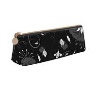 Estuche para lápices con patrón floral abstracto con cremallera, duradero, portátil, bolsa de almacenamiento de oficina, soporte de artículos de tocador de viaje para mujeres y hombres