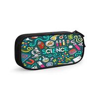 Estuche para lápices con tema de experimento científico, gran capacidad, soporte para bolígrafos, suministros escolares, organizador de almacenamiento de papelería para oficina, estudiantes, niñas y niños