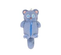 Estuche para lápices con temática de animales juguetones, transportadores de tela de fácil limpieza para niños y adultos, suministros de trabajo, soportes para bolígrafos de felpa suave para