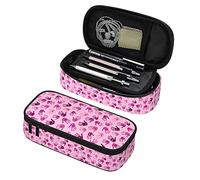 Estuche para lápices Concienciación sobre el cáncer de mama Estuche para bolígrafos con lazo rosa Estuche para lápices de gran capacidad Caja de papelería Portalápices portátil Organizador de escrit