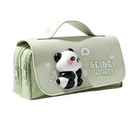 Estuche para lápices de 21,5 x 10,5 x 5,5 cm con diseño de panda capibara para niños y niñas. Con función de juguete para apretar, portalápices para la escuela, la oficina y el aula. Tela de felpa s