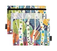 Estuche para lápices de 3 anillos con ventana transparente, colorido Dream personalizado, estuche suave en varios colores, 3 organizadores de clase escolar y oficina, multicolor, 2 unidades