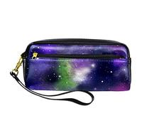 Estuche para lápices de acuarela del universo abstracto, bolsa de piel sintética con cremallera para niños y niñas, suministros escolares y de oficina