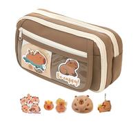 Estuche para lápices de alta capacidad, 9 compartimentos, bolsa de lona para lápices, organizador de bolígrafos de gran capacidad para estudiantes, adultos y niños, organizador de escritorio de lona