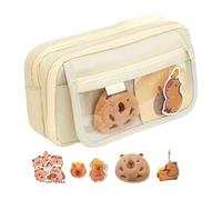 Estuche para lápices de alta capacidad, 9 compartimentos, bolsa de lona para lápices, organizador de bolígrafos de gran capacidad para estudiantes, adultos y niños, organizador de escritorio de lona