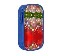 Estuche para lápices de alta capacidad con estampado de Feliz Navidad, estuche organizador para hombres y mujeres