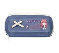 Estuche para lápices de anime Nakano Ichika Figura Pen Case Nakano Nino Merch Back to School Anime Pencil Case Estuche Estuche Estuche para Niños, tipo 2, 21*11cm, Estuche para bolígrafos de anime