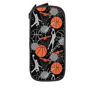 Estuche para lápices de baloncesto Slam Dunk de gran capacidad, duradero, bolsa para lápices con cremallera