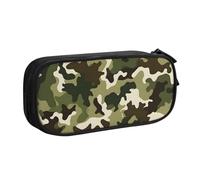 Estuche para lápices de camuflaje azul marino para niños y niñas, bolsa grande de camuflaje militar, organizador de escritorio, estuche para lápices para escuela, oficina, bolsa de maquillaje con