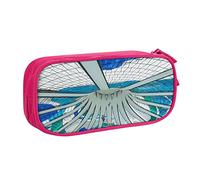 Estuche para lápices de ciudad modernista para niñas y niños, bolsa grande para lápices, organizador de papelería escolar, bolsa de cosméticos para Wo, color, 5.0cm*10.5cm*20.5cm, Estuche para lápices