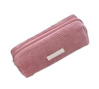 Estuche para lápices de color sólido, estuche de pana, estuche de almacenamiento de papelería con cremallera, estuche para lápices, gran capacidad, portátil para suministros de oficina escolar