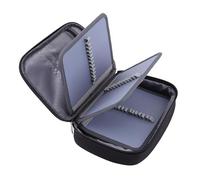 Estuche para lápices de colores, 72 ranuras con cierre de cremallera, estuche de gran capacidad para bolígrafos o marcadores de acuarela, organizador para artistas, Negro, Moderno