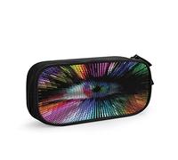Estuche para lápices de colores coloridos con forma de ilusión óptica, gran capacidad, gran capacidad, soporte para bolígrafos, suministros escolares, papelería, organizador de almacenamiento, regalo para escuela secundaria, oficina, estudiante, niña y niño
