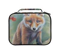 Estuche para lápices de colores Red Fox Pup in Forest de gran capacidad para lápices de colores, organizador de marcadores, #01, Talla única, Encantador