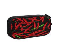 Estuche para lápices de comida verde rojo chile caliente de gran capacidad, estuche organizador de escritorio para niños, niñas, niños, estudiantes, suministros de oficina, #312, 21x10.5x5cm