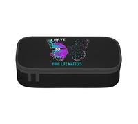 Estuche para lápices de concienciación sobre la prevención del suicidio, bolsa de lápices de gran capacidad, bolsa de cosméticos pequeña para mujeres y hombres, color, 5.0cm*10.5cm*20.5cm, Estuche