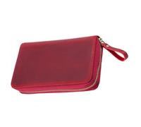 Estuche para lápices de cuero genuino con múltiples compartimentos, diseño tradicional a la moda planificador, acabado oxidado, estuche portátil de cuero para viajes