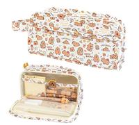 Estuche para lápices de dibujos animados, Estuche para lápices Carpincho | Bolsa organizadora para lápices, bolsa de almacenamiento de papelería, estuche para bolígrafos de capibara multicapa - Estuch