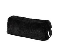 Estuche para lápices de felpa, 1 bolsa para bolígrafos de felpa Kwayi, bonita bolsa de maquillaje para adolescentes, niñas, niños, bolsa de almacenamiento para monedero, lápiz, cosméticos (negro)