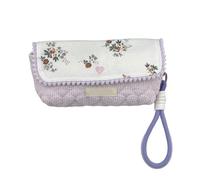 Estuche para lápices de flores con correa para la muñeca, gran capacidad, organizador de viaje, cosméticos, organizador de bolígrafos multifunción, a