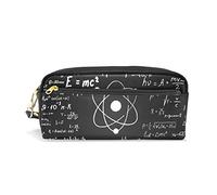 Estuche para lápices de fórmulas de química, matemáticas, gran capacidad, con cremallera, de piel sintética, multifuncional, papelería, bolsas de maquillaje