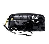 Estuche para lápices de fútbol, Cartuchera, Estuche Escolar Niña, Bolsa de Piel Sintética con Cremallera, Suministros Escolares y de Oficina