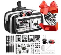 Estuche para lápices de gato, suministros escolares de papelería de gato negro, bolsa para bolígrafos, suministros de estudio, para niños, estudiantes, oficina, hogar, sala de libros, escuela, aula