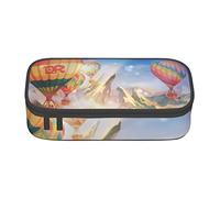 Estuche para lápices de globos de aire caliente para niñas y niños, ligero y duradero, bolsa organizadora de papelería escolar