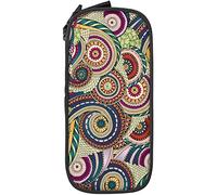 Estuche para lápices de gran capacidad abstracto de cachemira geométrica en espiral floral caja de lápices para oficina de escuela media/secundaria Col, color, 5.0cm*10.5cm*20.5cm, Estuche para lápices