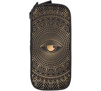 Estuche para lápices de gran capacidad abstracto floral Mandala ojo oro caja de lápices bolsa para bolígrafos para escuela media/secundaria, oficina, universidad ADU, color, 5.0cm*10.5cm*20.5cm, Estuche para lápices