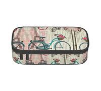 Estuche para lápices de gran capacidad, bolsa de tela Oxford duradera para suministros escolares y de oficina, impresión de cachorro dálmata, Bicicleta Torre Eiffel, Talla única, Organizador de bolsas