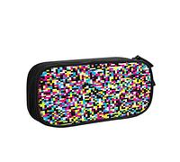 Estuche para lápices de gran capacidad, bolsa para lápices de píxeles divertidos, organizador de bolígrafos de oficina, bolsa de papelería para niñas, niños y adultos
