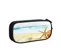 Estuche para lápices de gran capacidad, bolsa para lápices de verano, estrella de mar, playa, vacaciones, oficina, soporte para bolígrafos, bolsa de papelería para niñas, niños y adultos