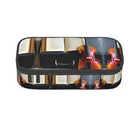 Estuche para lápices de gran capacidad, bolsa portátil para lápices, estuche para bolígrafos, caja de soporte para violín y libro de oficina
